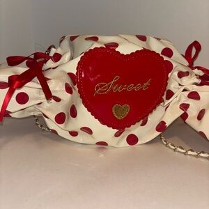 Red and Cream Polka Dot Sweetie Bag NWT